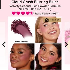 Too Faced Cloud Crush Blurring Blush - Berry Dreamy - 0.17 oz/5 g - New in Box